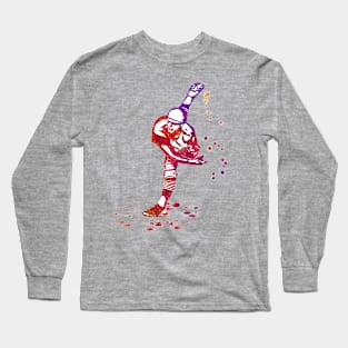 Baseball Pitcher in follow through movement or phase - 04 Long Sleeve T-Shirt